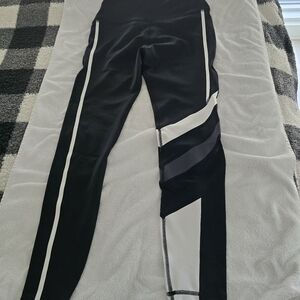 Bloom Black Leggings with White Logo